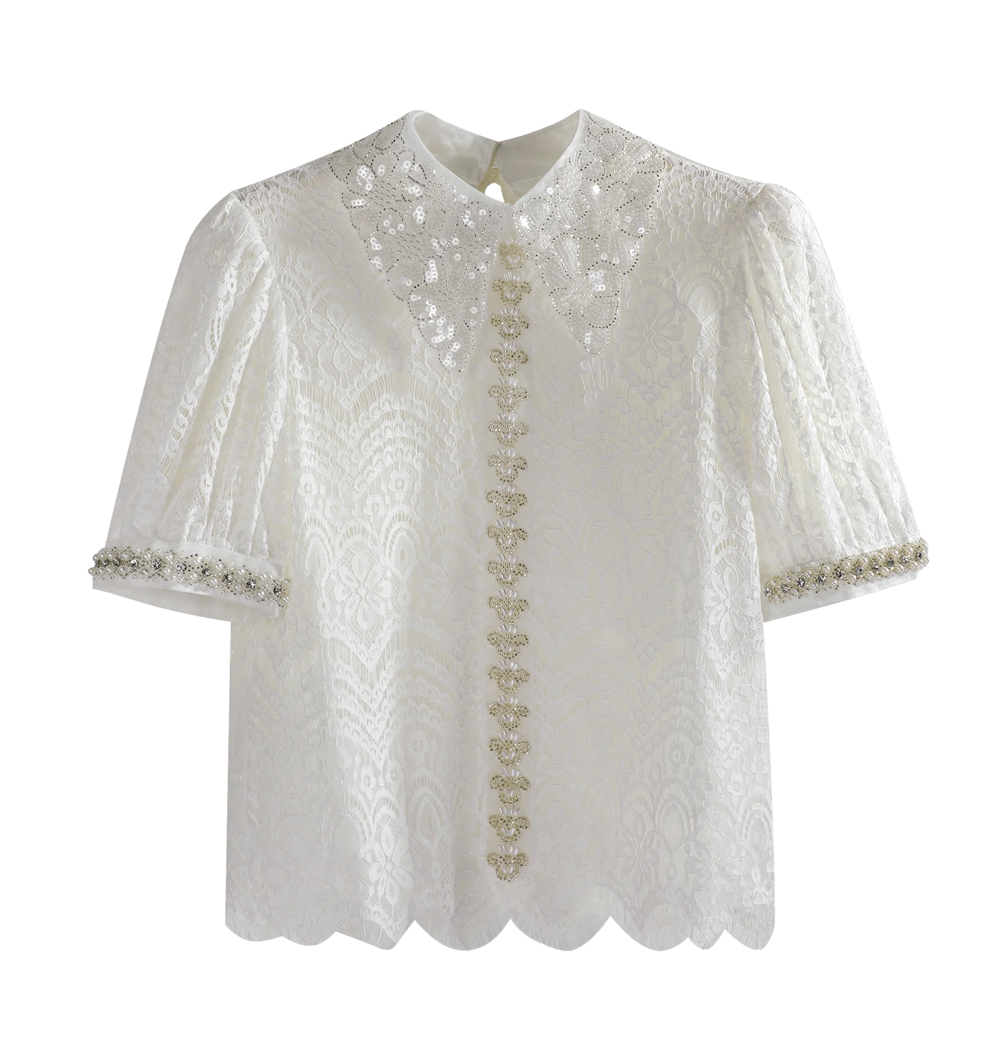 Embroidered Camisas Blouses