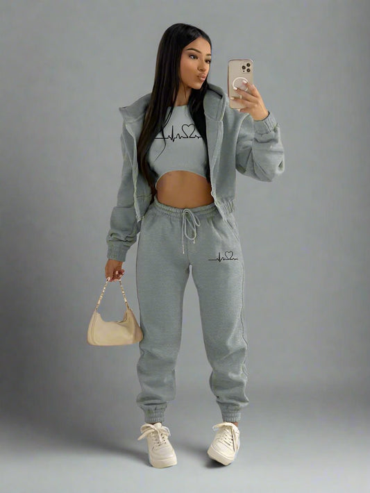 Casual Leisure Two-Piece Jogger Set