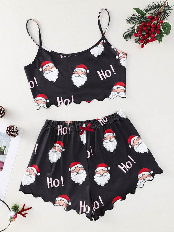 Christmas Santa Claus Print Two-piece