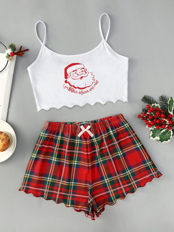 Christmas Santa Claus Print Two-piece