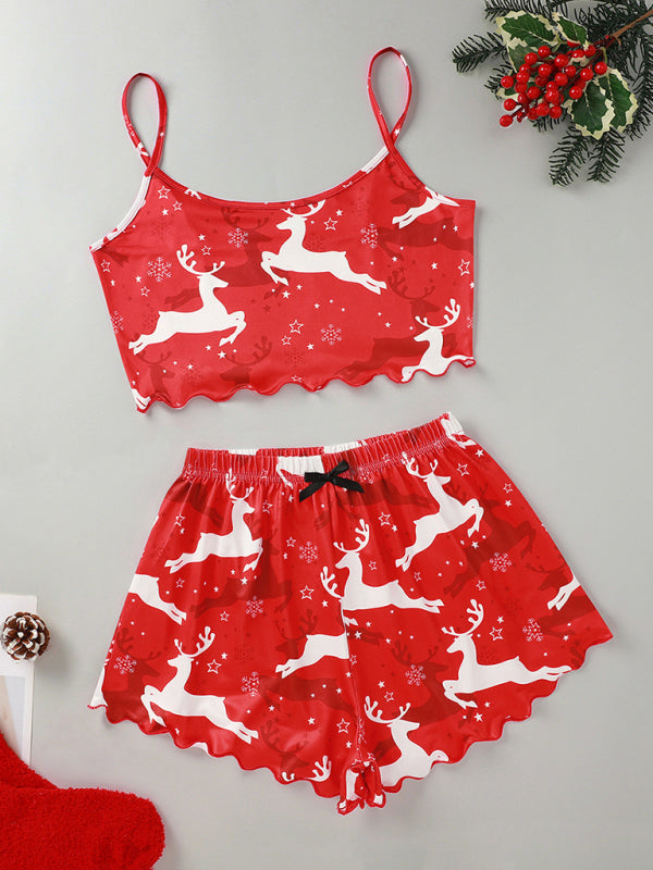 Christmas Santa Claus Print Two-piece